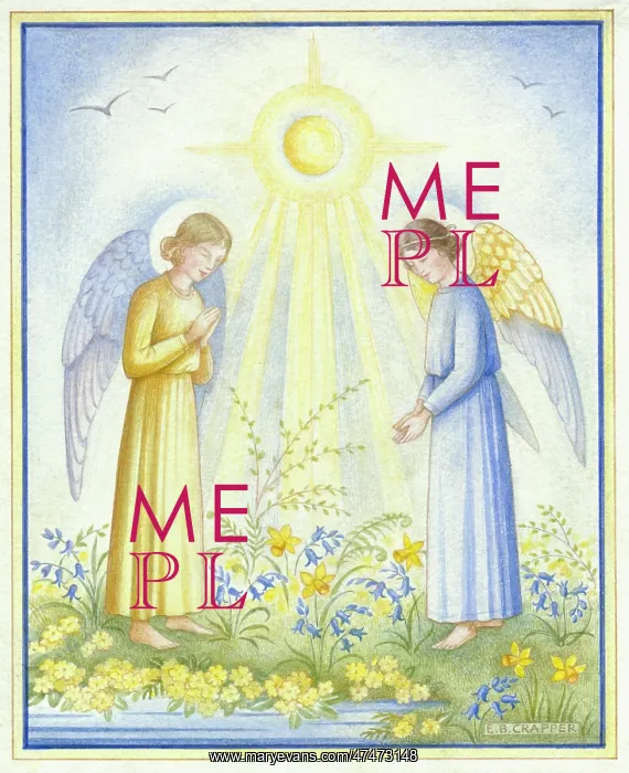  : Easter Angels with flowers