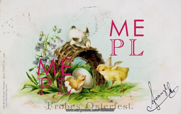 : Easter card. 'Happy Easter!' Newly : Easter card. 'Happy Easter!' Newly