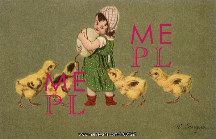  : Easter Chicks with Girl
