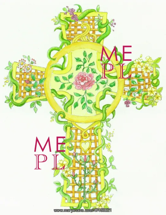 : Easter Cross ' trellis design with roses, etc : Easter Cross ' trellis design with roses, etc