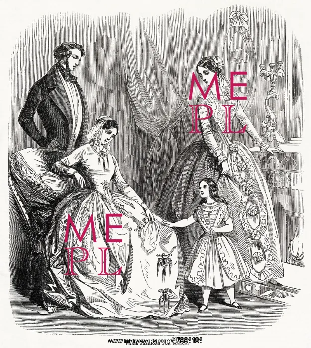: Easter Fashions for March 1847 : Easter Fashions for March 1847