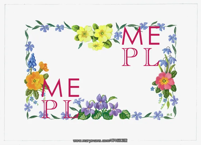 : Easter Floral Border : Easter Floral Border