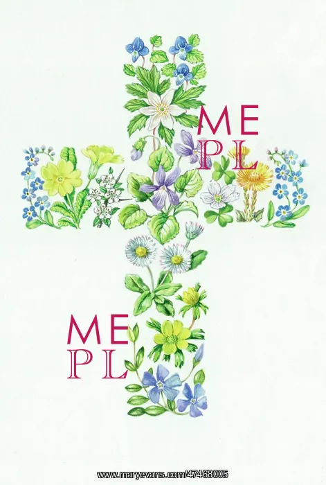 : Easter Floral Cross : Easter Floral Cross