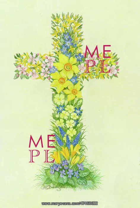  : Easter Floral Cross