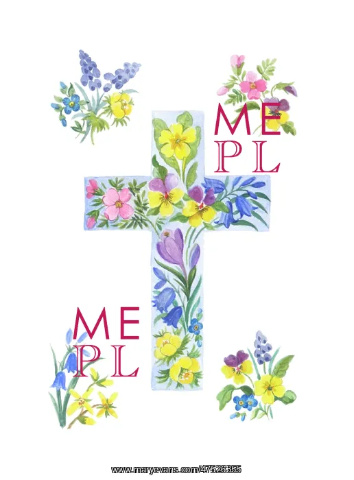 : Easter Floral Cross : Easter Floral Cross