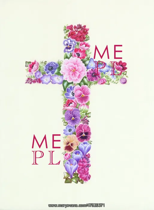 : Easter Floral Cross : Easter Floral Cross
