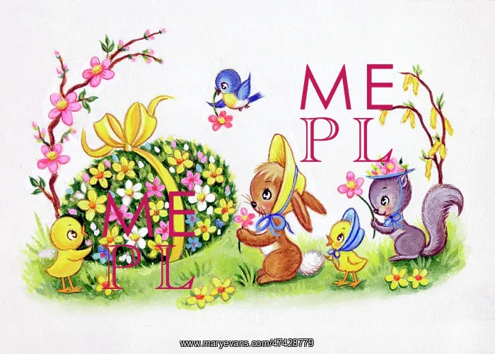  : Easter scene with animals