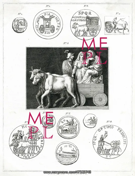 : Eastern chariots, mostly depicted on coins : Eastern chariots, mostly depicted on coins