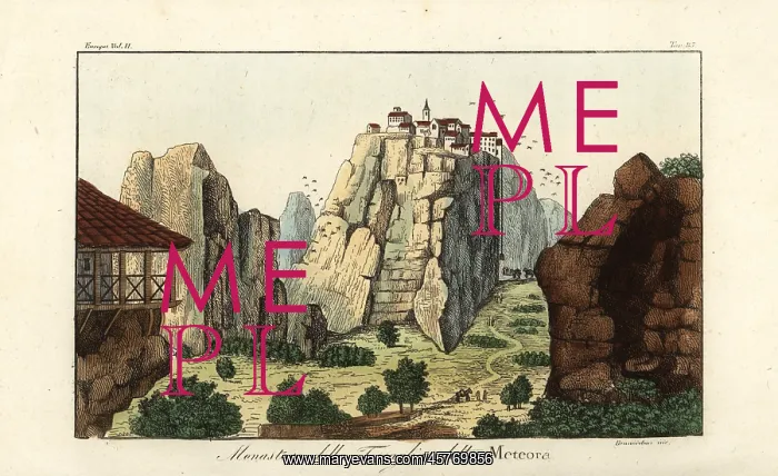 : Eastern Orthodox monastery on Meteora rock, Thessaly, Greece : Eastern Orthodox monastery on Meteora rock, Thessaly, Greece