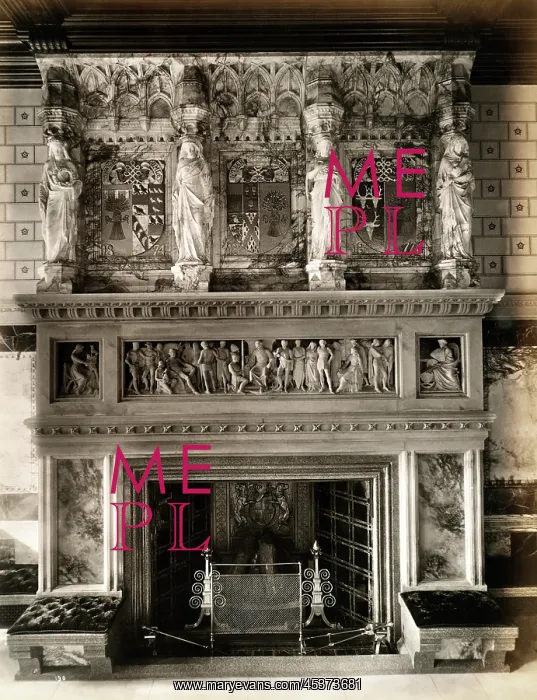 : Eaton Hall fireplace, 1887 : Eaton Hall fireplace, 1887