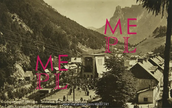 : Ebensee. Base station of the cable railway : Ebensee. Base station of the cable railway