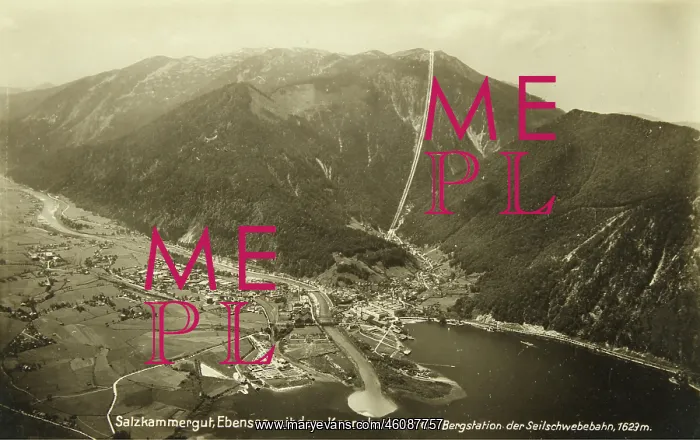 : Ebensee with Kranabethsattel. With the cable : Ebensee with Kranabethsattel. With the cable