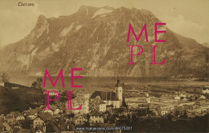 : Ebensee at Traunsee. 1924. Collotype. Photograph : Ebensee at Traunsee. 1924. Collotype. Photograph