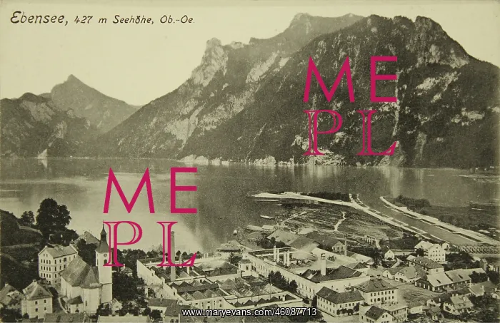 : Ebensee. View of church and salt works. 1910 : Ebensee. View of church and salt works. 1910