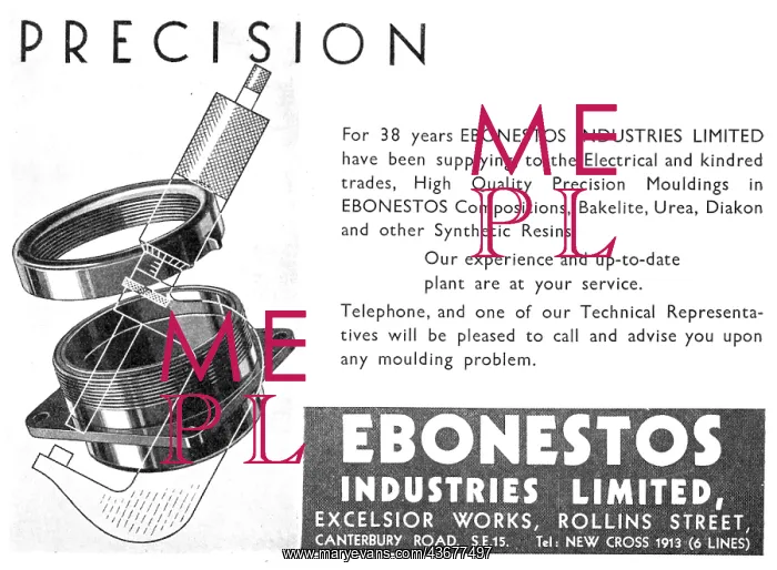: Ebonestos Bakelite, Urea & Diakon Mouldings : Ebonestos Bakelite, Urea & Diakon Mouldings