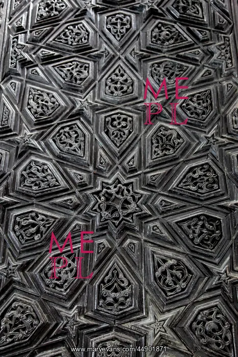 : The ebony minbar in the Alaeddin Mosque in Konya, Turkey : The ebony minbar in the Alaeddin Mosque in Konya, Turkey