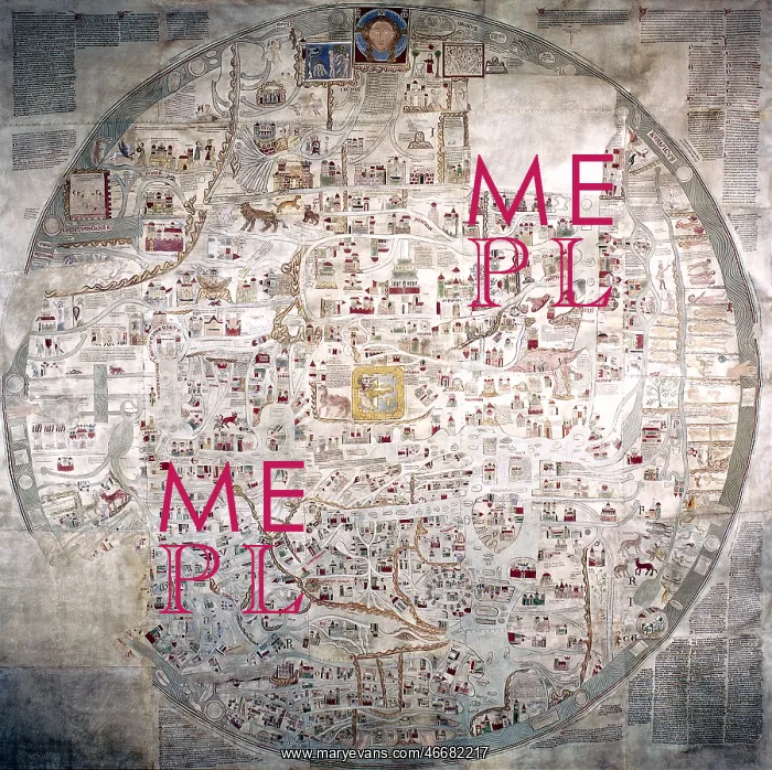 : Ebstorf Map of the World, 13th century : Ebstorf Map of the World, 13th century