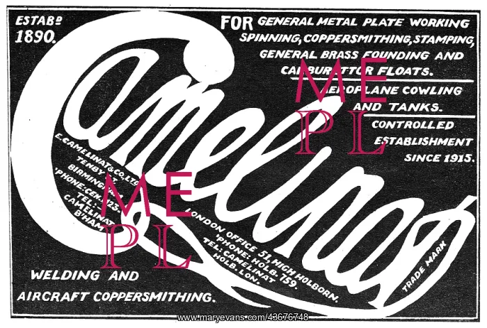 : E.Camelinat. Tenby St. Birmingham.Welding : E.Camelinat. Tenby St. Birmingham.Welding