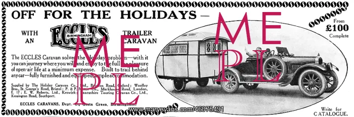 : Eccles caravan advertisement : Eccles caravan advertisement