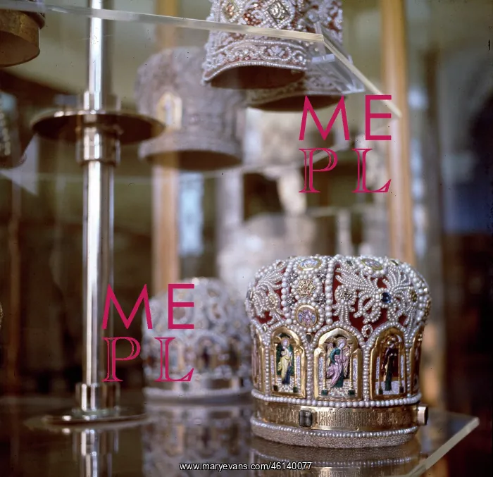 : Ecclesiastical mitres, Kremlin Armoury Museum, Moscow : Ecclesiastical mitres, Kremlin Armoury Museum, Moscow