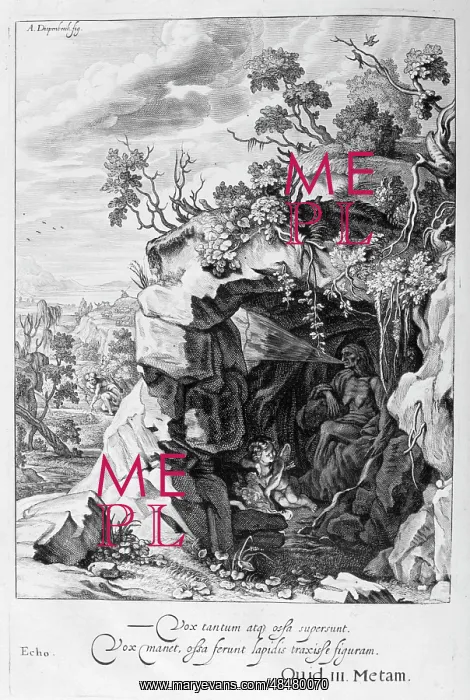 : Echo. Engraving from Tableaux du temple des muses : Echo. Engraving from Tableaux du temple des muses