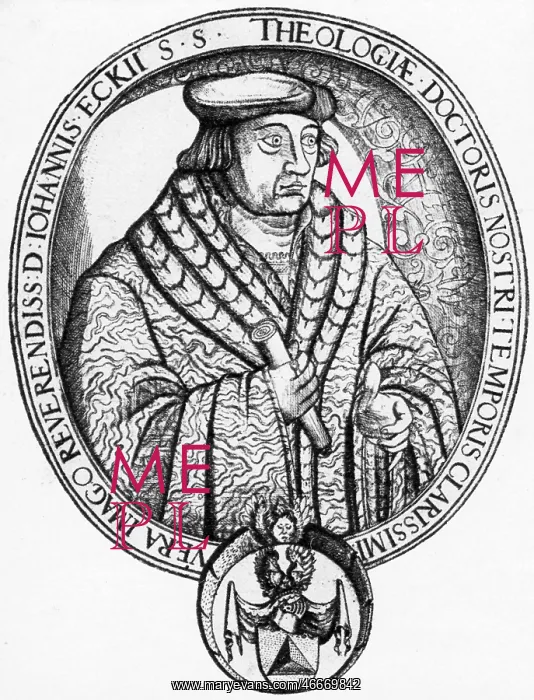 : Eck, Johann, 13.11.1486 - 15.2.1543, German theologian : Eck, Johann, 13.11.1486 - 15.2.1543, German theologian