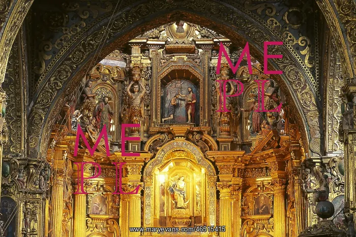: ECUADOR. Quito. Convent of San Francisco. Main altarpiece : ECUADOR. Quito. Convent of San Francisco. Main altarpiece