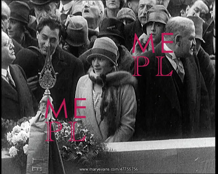 : Edda Mussolini Stood on a Platform Getting : Edda Mussolini Stood on a Platform Getting