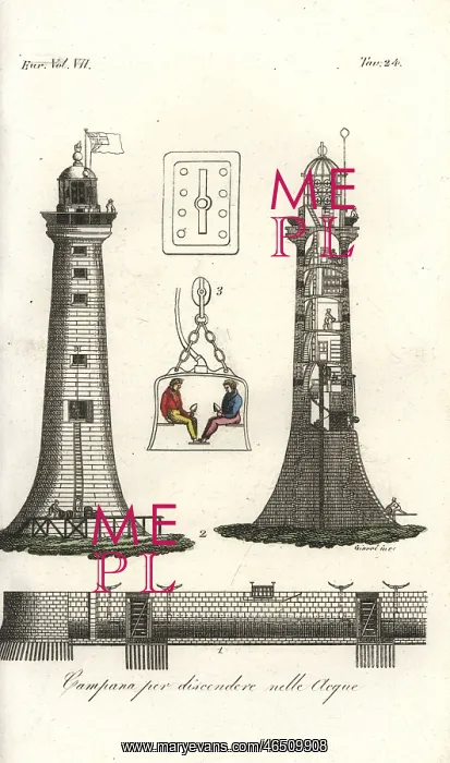 : Eddystone Lighthouse, diving bell, and an underwater tunnel : Eddystone Lighthouse, diving bell, and an underwater tunnel