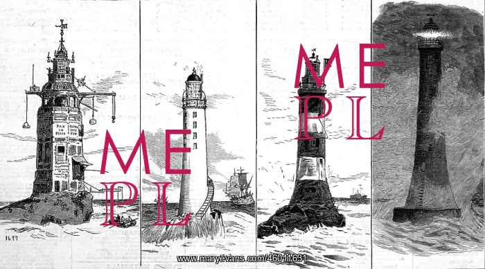 : Four of the Eddystone Lighthouses : Four of the Eddystone Lighthouses