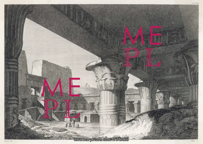 : EDFU TEMPLE / EGYPT / C.1800 : EDFU TEMPLE / EGYPT / C.1800