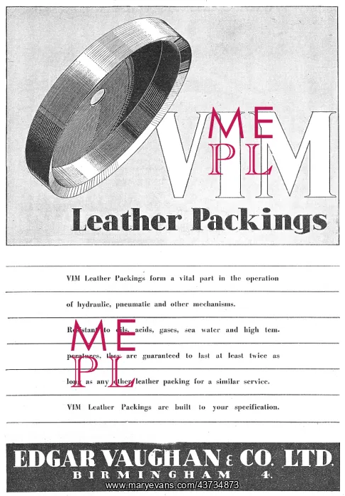 : Edgar Vaughan - Leather Packings : Edgar Vaughan - Leather Packings