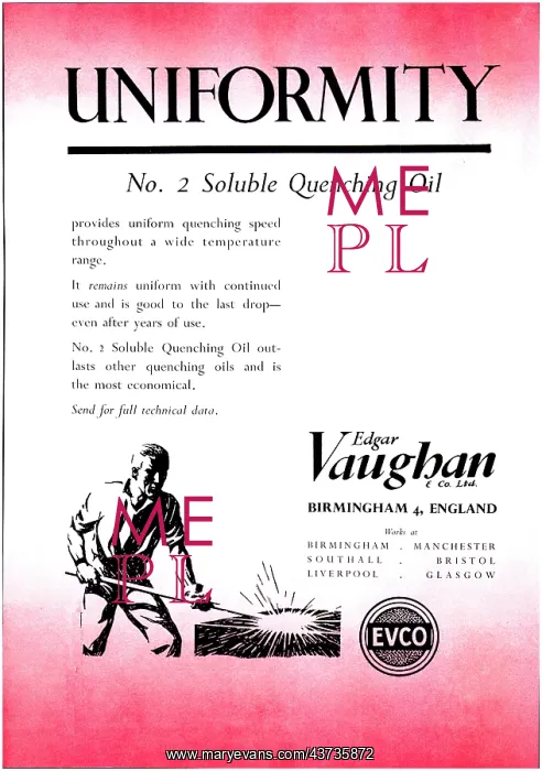 : Edgar Vaughan Soluble Quenching Oil : Edgar Vaughan Soluble Quenching Oil