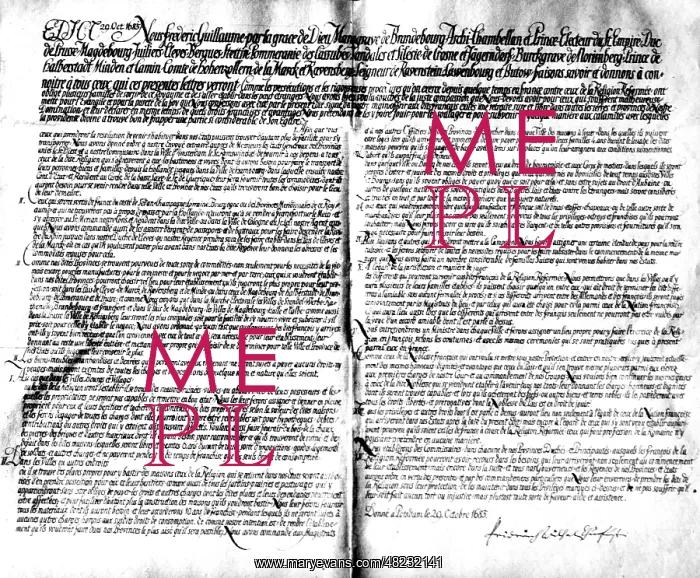 : The Edict of Potsdam, 1685 : The Edict of Potsdam, 1685