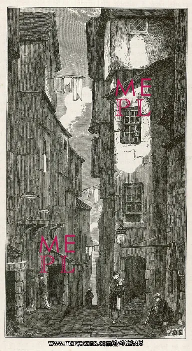 : Edinburgh. A narrow, steep close, believed to date : Edinburgh. A narrow, steep close, believed to date