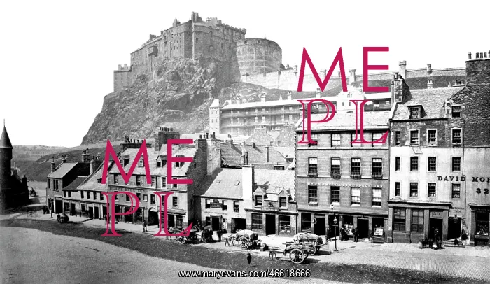  : Edinburgh, Castle from the Grassmarket 1883