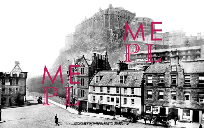  : Edinburgh, the Castle from the Grassmarket 1897