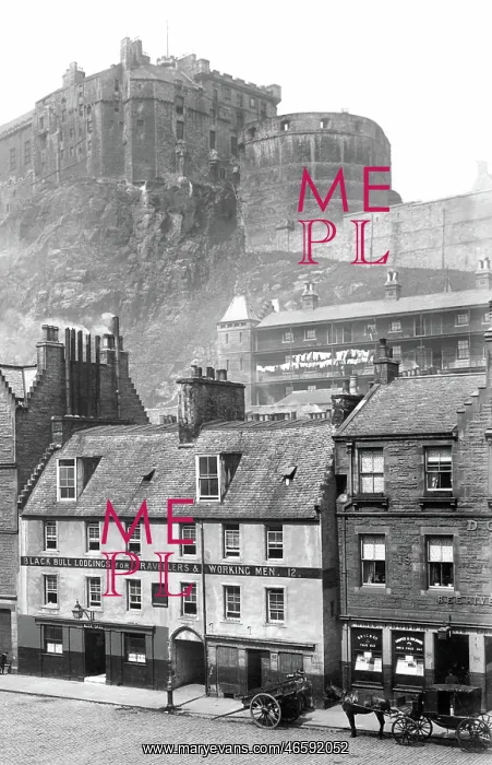  : Edinburgh, the Castle from the Grassmarket 1897
