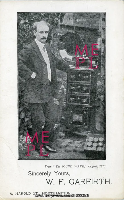 : Edison Gem Phonograph Advert, Northampton, England : Edison Gem Phonograph Advert, Northampton, England