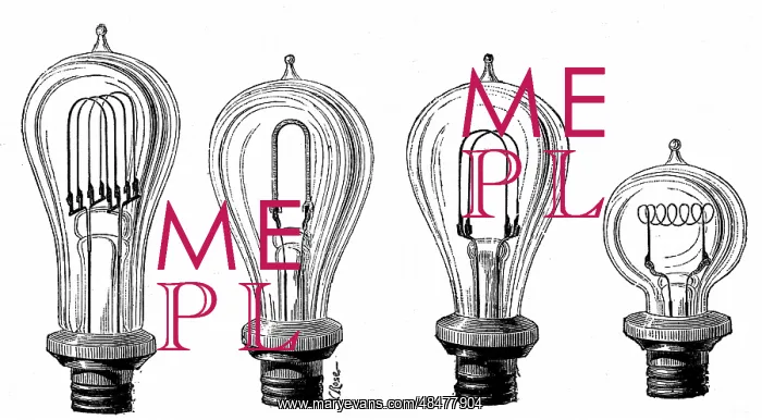 : Edison's incandescent lamps showing various forms : Edison's incandescent lamps showing various forms