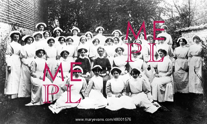 : Edith Cavell with group of nurses, Brussels, Belgium : Edith Cavell with group of nurses, Brussels, Belgium