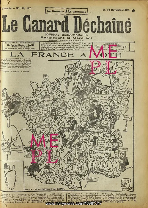  : Edition of Le Canard Enchaine, satirical newspaper