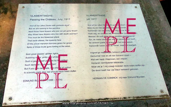 : Edmund Blunden Information Board, Vlamertinghe, Belgium : Edmund Blunden Information Board, Vlamertinghe, Belgium