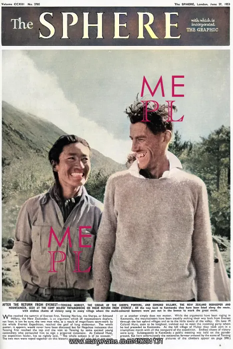 : EDMUND HILLARY & TENSING : EDMUND HILLARY & TENSING