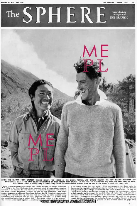 : EDMUND HILLARY & TENSING : EDMUND HILLARY & TENSING