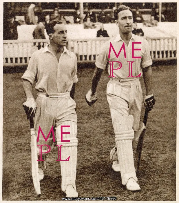 : Edrich and Compton coming out to bat at Lord's : Edrich and Compton coming out to bat at Lord's
