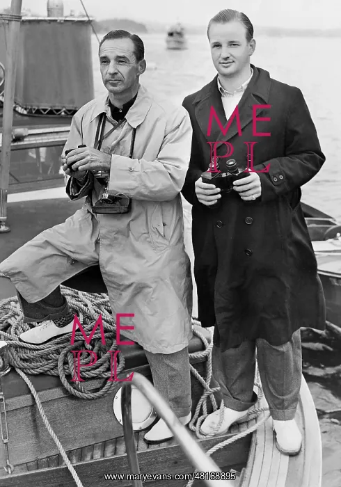: Edsel Ford and his son Benson, 1939 : Edsel Ford and his son Benson, 1939