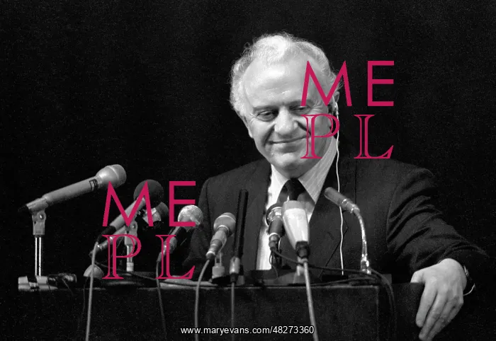 : Eduard Shevardnadze at press conference, 1988 : Eduard Shevardnadze at press conference, 1988
