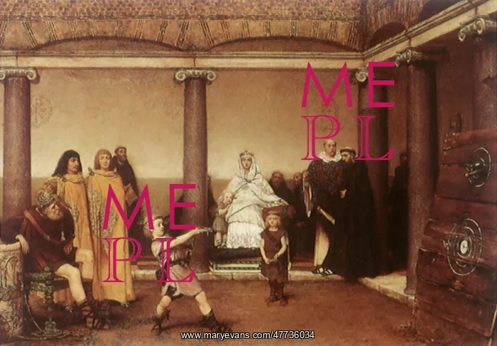 : The Education of the Children of Clovis, by Alma-Tadema : The Education of the Children of Clovis, by Alma-Tadema