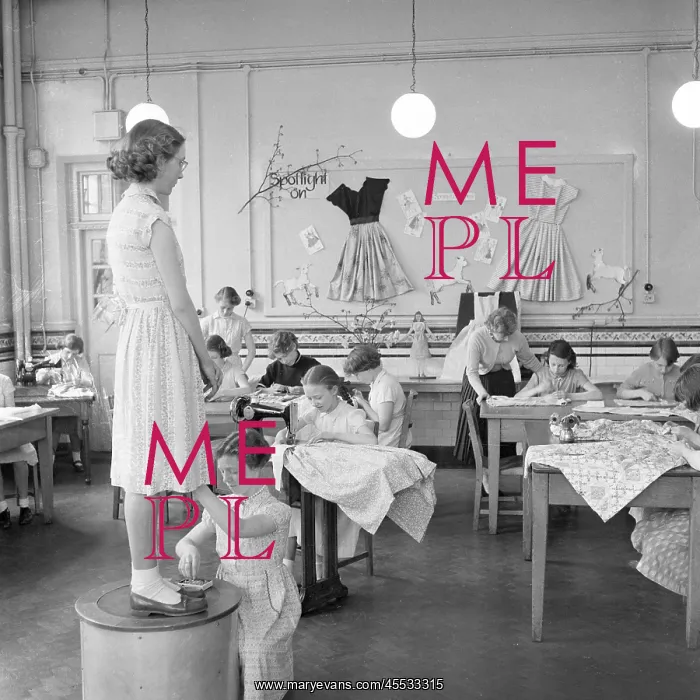 : Education, girls, needlework : Education, girls, needlework